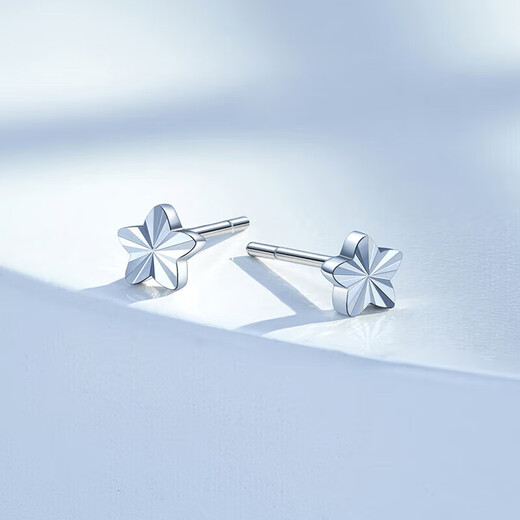Mengjinyuan PT950 star earrings platinum car flower earrings for women gift