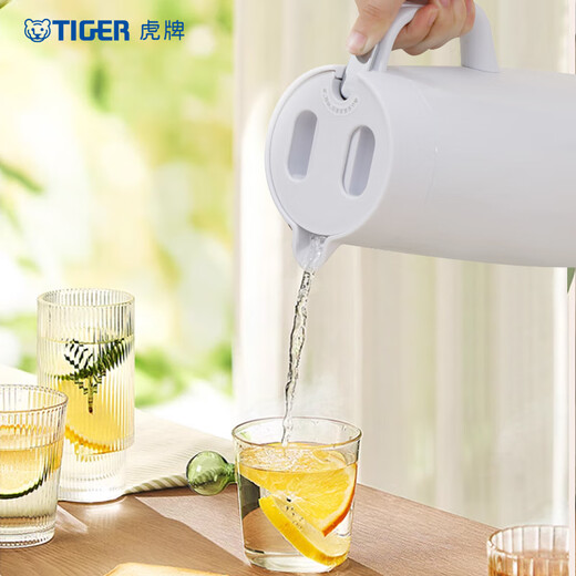 TIGER Thermos Kettle 304 Stainless Steel Fashion Insulation/Cool Kettle PWO-A20C-W White 2L