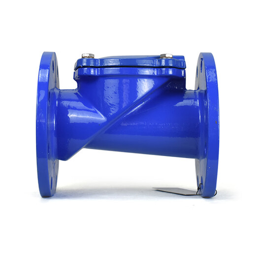 Rubber flap check valve H44X-16Q ductile iron plate flange pipe water pump one-way check valve DN50 100 ductile iron DN250