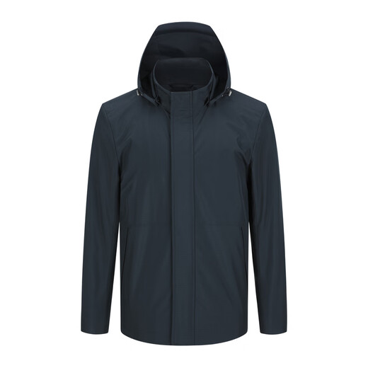 YOUNGOR (YOUNGOR) single executive jacket men's hooded single jacket is not easy to wrinkle, is shape-proof, elastic and durable, the same style as the mall, navy YJJK435483FTA M 170/92A