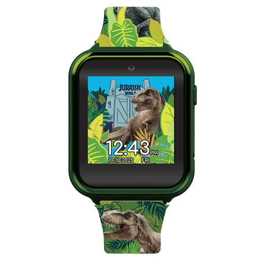 Accutime Jurassic World children's smart watch 10 dials interactive games 5.5-8 inches