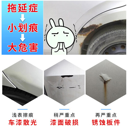 Wooden flying fish Fox touch-up paint pen white Ford new Mondi car scratch scratch repair spot paint pen black self-spray paint spray paint set tanzanite blue