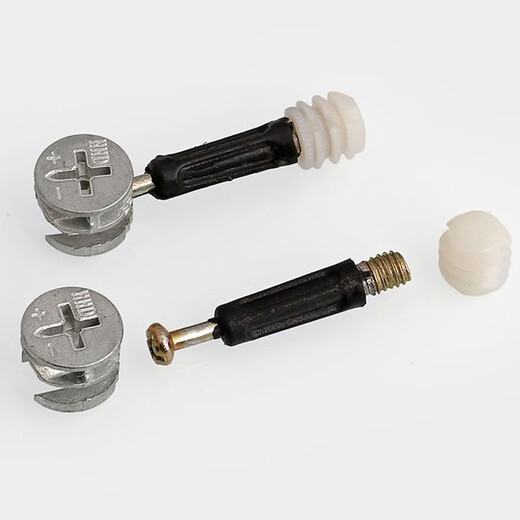 Weiwang eccentric wheel panel furniture assembly three-in-one eccentric wheel + plastic rod + rubber granule connection cabinet bed fastener screws (10 sets) three-in-one connector