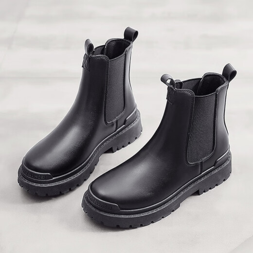Women's boots winter new British style Martin boots casual shoes women's shoes boots women's short boots internet celebrity student thick-soled shoes women's black single shoes MD800837