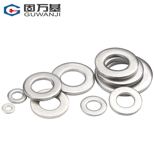 固万基 平垫圈 304不锈钢超薄加大金属加厚圆形螺丝平垫介子华司 M8x16x1.5[500个]