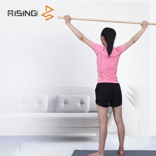 RISING Posture Assessment Stick, Personal Training Posture Correction Wooden Stick, Yoga Stick, Pilates Stretching Round Stick, Professional Edition (140cm)