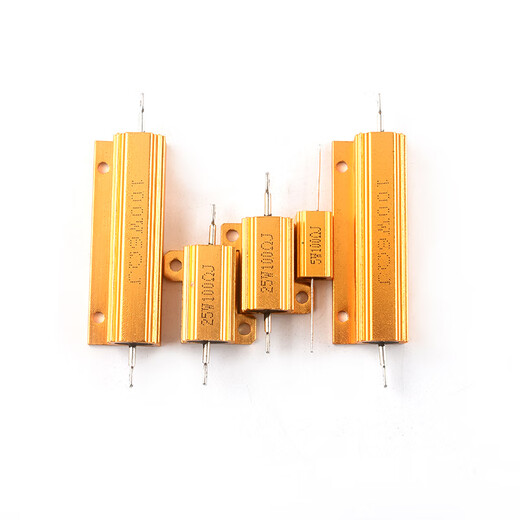 10W25W50W100WRX-24 gold high power aluminum case resistor 0.1/0.5/1/50/100 ohm 1K 100W gold aluminum case 20R
