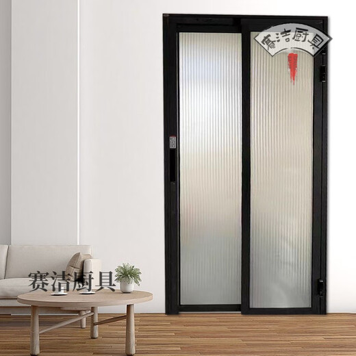 妙普乐pd门厨房推拉平开一体门钛镁合金Pt门极窄门无轨移门玻璃折叠卫生 25极窄+普白长虹+透明