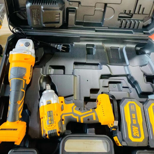 Raging Whale 15-cell battery brushless rechargeable electric hammer impact drill lithium electric angle grinder electric drill wrench battery universal set Ares VIP four-piece set hot recommendation recommended brushless four-piece set-four batteries and two charges