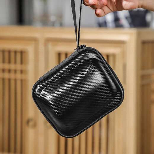 TANGFENG Beige Ruyao Travel Tea Set One Pot Four Cups Outdoor Portable Quick Cup Birthday Gift for Colleagues Beige Ruyi Quick Cup