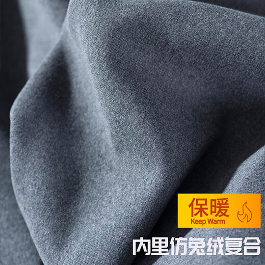 Langsha sweatpants for men and women in autumn and winter plus velvet casual straight sweatpants 2022 new fashion windproof pants for men - black (thin velvet) XXXL