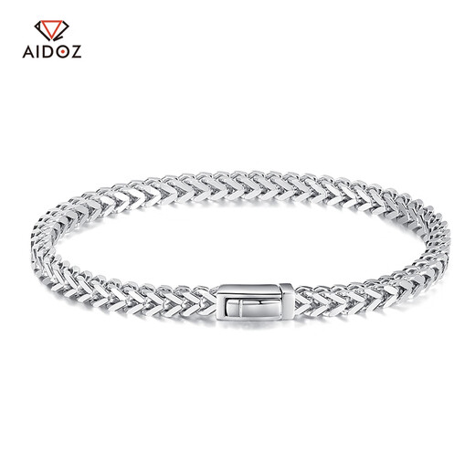 Aido Diamond Platinum Bracelet Men's Boutique PT950 Platinum Keel Bracelet Wide Face Thick Fashionable Boss Bracelet Weight 31.16g Length 19cm Width 4mm