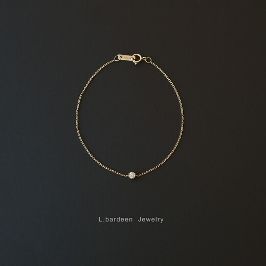 Junbu pure 18k gold au750 real diamond color gold bracelet women's light luxury high-end simple hand jewelry 7 points diamond ready stock