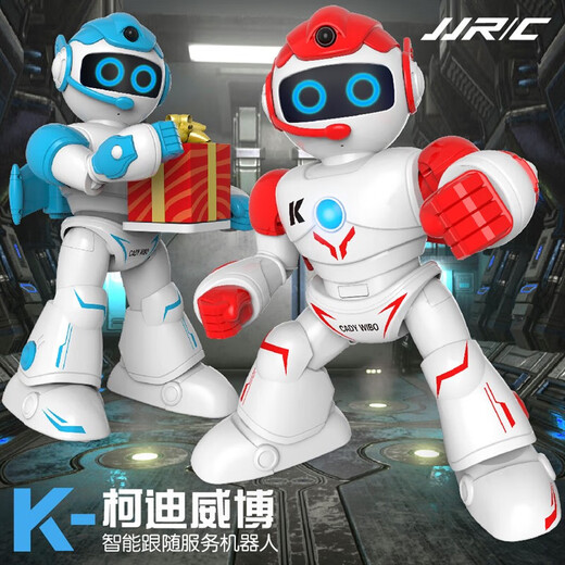 JJRIC REBAJE DEL DÍA NIÑOS ROBOT INTELIGENTE ROBOT Boy Boy 1-3 Birthday Gift 4-6 años Kedi Weibo-K19 [Azul] Modelo de control remoto Diversión e interesante educación infantil Robot juguetes para niños