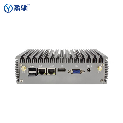 盈驰迷你工控机双网口双串口全铝无风扇嵌入式工业mini电脑便携式微型台式工控商用低功耗HTPC小主机 i5 6200U/8G/128G固态盘/WiFi