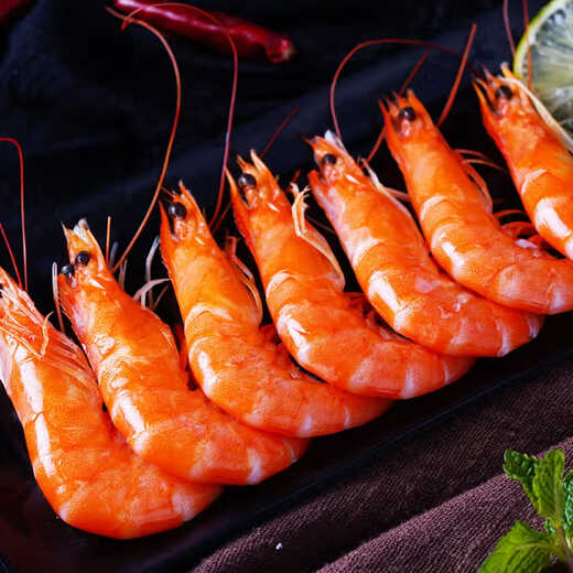 GUO LIAN Guolian salt-frozen prawns, net weight 3 Jin Jin equal to 0.5 kg, 75-90 live frozen vannamei prawns, fresh family banquet, seafood New Year gifts