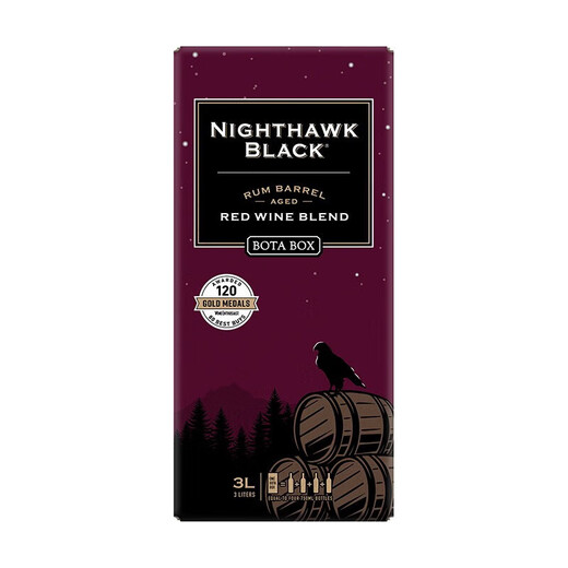 Yanagazawa Bota Box Nighthawk Bourbon Barrel Barrel Barrel Box Tetra Pak Ron Barrel de ron de 3000ml 1 caja