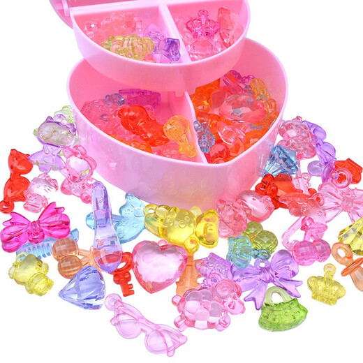 Yililuo Children's Toy Gemstone Beads Imitation Crystal Acrylic Pendant Irregular Ice Cube Treasure Diamond Prop Gift Gemstone 160g Randomly Packed in Bags