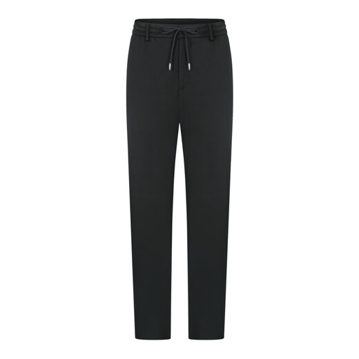 Jinba pantalones informales versátiles para viajes de negocios de otoño para hombre pantalones rectos con cordón elástico para correr de negocios para hombre | BCKG3527 Negro 34 34