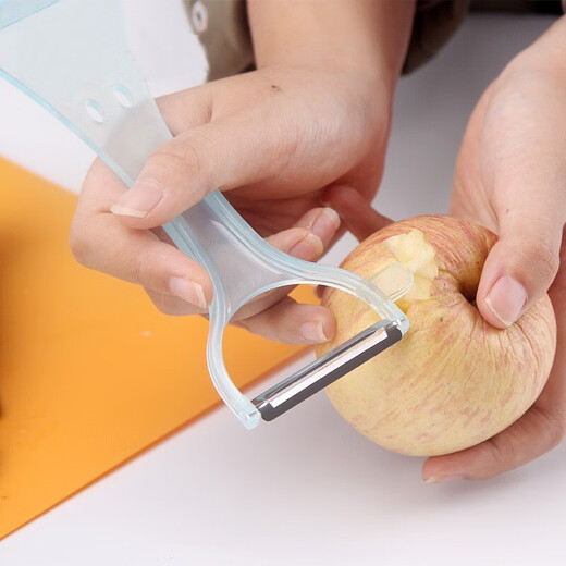 Shimomura (SHIMOMURA) Fruit peeler imported from Japan, kitchen multi-functional spatula, potato peeling tool, fruit and vegetable peeler, smiley face model - random color