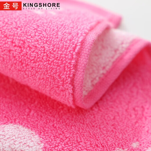 Gold number pure cotton cartoon couple children's household adult face washcloth kindergarten face washcloth lanyard square towel sweat-proof towel soft and absorbent 36*33CM (red 1 red 1 yellow) 3 pack