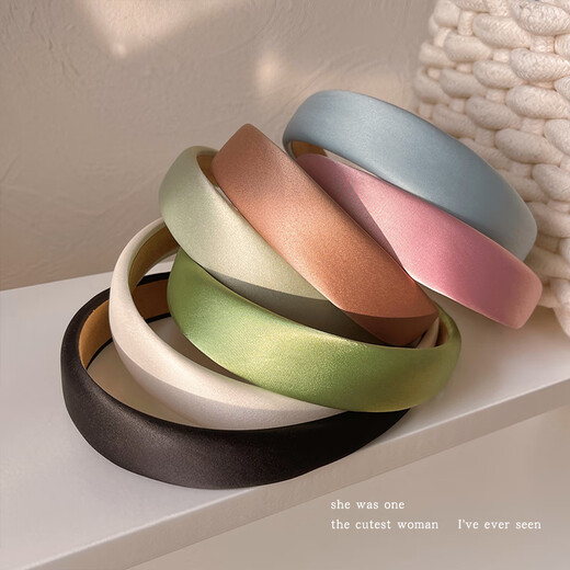 Morning Star 2025 New Autumn and Winter High-end Headband Women's Face Wash Pressing Hair High Skull Headband Hair Accessory Hairpin Headband Hair Bundle Milky White