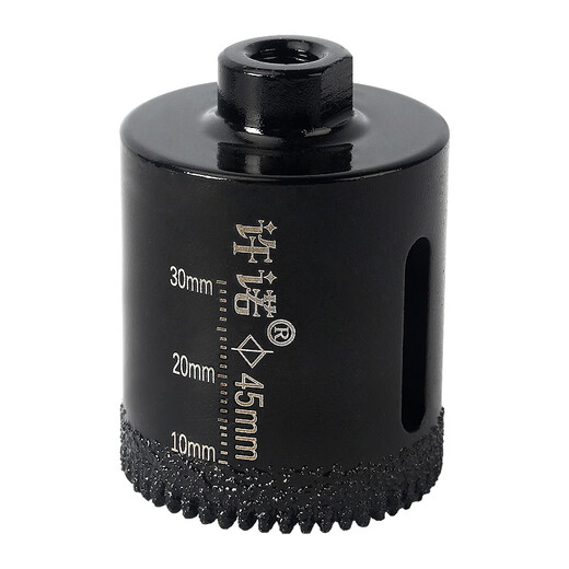 Xunuo angle grinder special tile hole opener with sawtooth brazing dry drill bit rock slab marble material drilling and expansion artifact angle grinder sawtooth dry drill 45mm