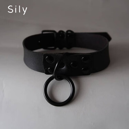 Sirinu and the main European and American O-shaped pendant alloy choker necklace traction rope collar fun and sexy necklace