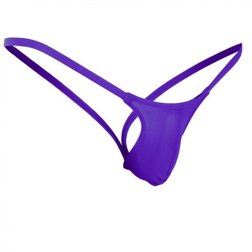 Guiruo Men's Sexy Underwear Sexy Men's T-Pants T-Pants Temptation Silk Briefs Double T-Pants L Black