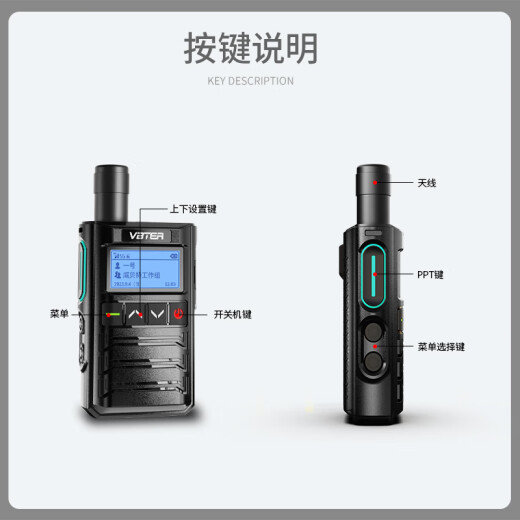 Wibet WBT-6.0CC Elite Edition Public Network Walkie-Talkie 5000 km 4G nationwide long distance hotel catering construction site office outdoor self-driving tour (including card with no annual fee)