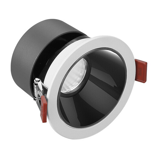 一极喜光 深藏防眩光射灯cob家用客厅3500k嵌入式led无主灯照明网红小山丘洗墙灯三色调光束36 射灯36°-全白款-三色(白暖自) 12w(开孔7.5-8cm/高6.8cm)