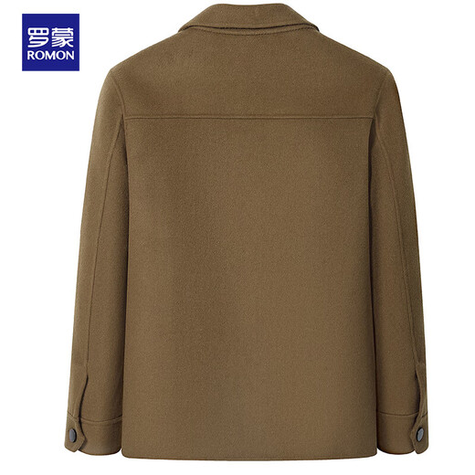 Romon sheep wool double-sided woolen woolen coat jacket men's autumn and winter short style business casual jacket for young and middle-aged people