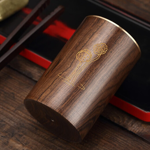 Jiutang Kung Fu tea set accessories ebony tea ceremony six gentlemen set tea making tools supplies tea clips tea spoon knife and needle high-end double lotus root lotus - tea ceremony six gentlemen