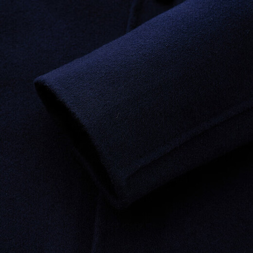 Good News Bird doppelseitiger Wollmantel in mittlerer Länge, reiner Wolltextur-Freizeitmantel für Herren KEBS223031U Marineblau 54