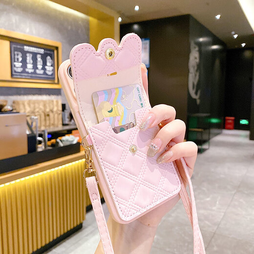 玲琉 适用opporeno14手机壳山茶花10/9pro零钱包reno13/12/8珍珠手链7se保护套findx7/6全包A97 紫色爱心卡包壳+斜挎 OPPO Reno8 Pro