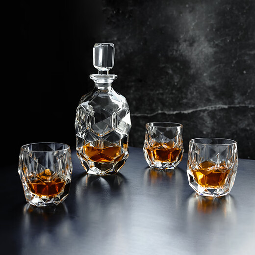 BOHEMIA Czech imported crystal glass whiskey brandy bottle wine set household light luxury prism wine bottle single pack