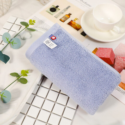 Imabari (IMABARI) JD Logistics Japan direct mail Imabari (IMABARI) towel square towel small towel pure cotton soft white gray blue towel 3 combination pack 1