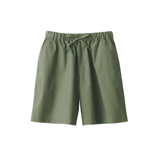 MUJI Women's Washed Plain Shorts Women's Summer Pants Casual Shorts Dopamine Pure Cotton BEC27A3S Khaki S 155/62A