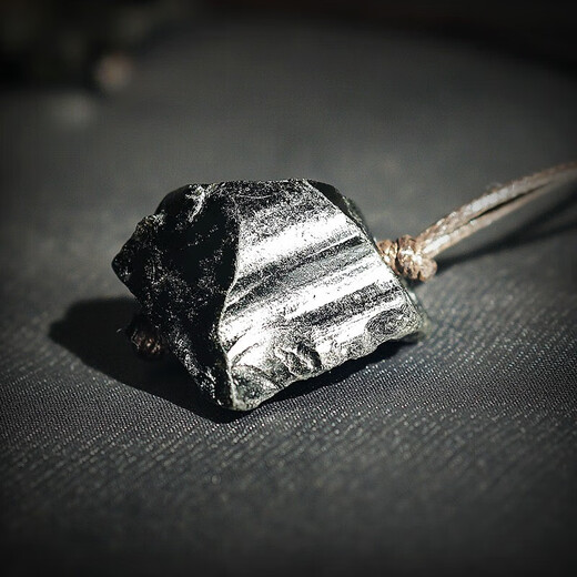 Mochen MOEYCIOR removes bad luck natural obsidian pendant rough stone necklace natural stone pendant black stone pendant car pendant C style 4-5cm large rough stone random hair/top hole string rope