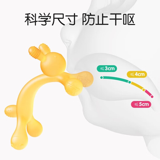 Golden Collar Cat Rabbit Teething Stick Baby Teething Stick 4 Month Baby Oral Period 3-6 Months Anti-eating Hand and Teeth Chew Toy Rabbit Teething Stick (Nano Silver) Free Storage Box