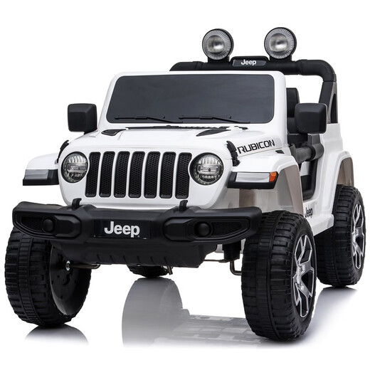 Xingchenhao Jeep children's electric car four-wheel drive baby four-wheel toy can sit on the child's remote control off-road Wrangler red four-wheel drive + remote control + leather seat + soft wheels