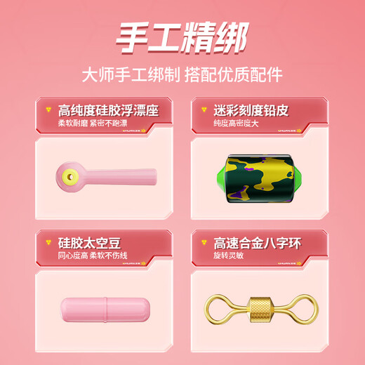 Kawazawa upgraded knotless line composition main line set fishing line main line strong tension imported tied large fishing line set 5.4 meters 4 rolls + storage box + scissors No. 1.5