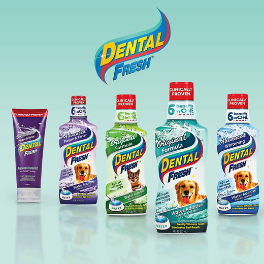 Dental Fresh Pet Teeth Cleanser Mouthwash Removes Bad Breath and Tartar for Cats and Dogs 946ml 32 Fl.Oz (approximately 946 ml) x 1 piece