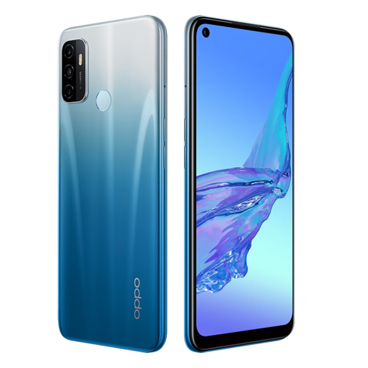 OPPO A32 Second-Hand-Mobiltelefon 6,5 Zoll Vollbild, dreifache Kamera, AI Beauty Photography, Akku 5000mah, Gaming-Telefon, Fantasy Blue, 4 GB+128 GB, 95 Neu