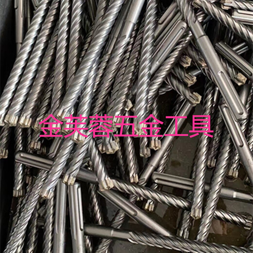 Huili's six-edged electric hammer impact drill bit five pits, two pits and three slots SDS-MAX planted concrete stone material steel bar square handle five pits six blades 24*340