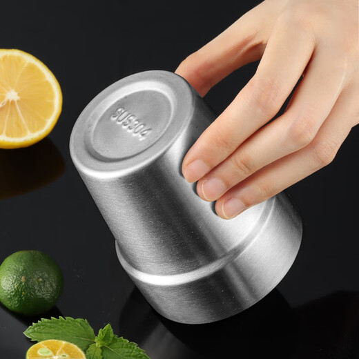 Baijie 304 double-layer cup stainless steel step cup Korean beer cup coffee cup stainless steel water cup 260ml single pack