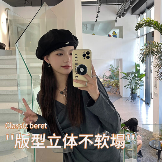 XUEXIMAN (XUEXIMAN) Japanese painter hat female British Korean style all-match Korean style face-showing beret