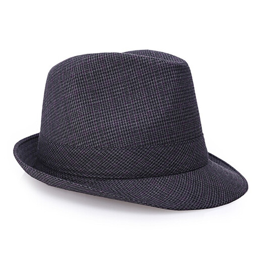 Changyin summer summer hat for middle-aged and elderly men's hat top hat sun hat linen jazz hat spring and autumn linen dark gray medium size 58 cm