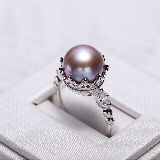 Heidi 10-10.5mm Freshwater Pearl Ring for Women Adjustable Ring S925 Silver Birthday Gift with Certificate