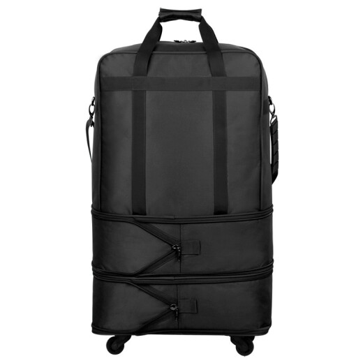 HANKE black 20-inch foldable travel bag for men and women, large capacity, portable and towable, business trip, moving, checked travel luggage bag T637
